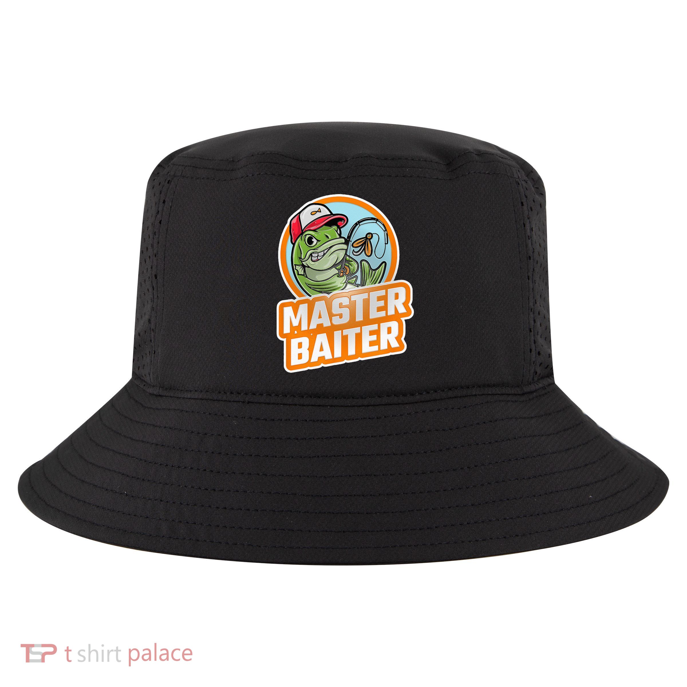 Master Baiter Vintage Bass Fishing Funny Angler Cool Comfort Performance Bucket Hat