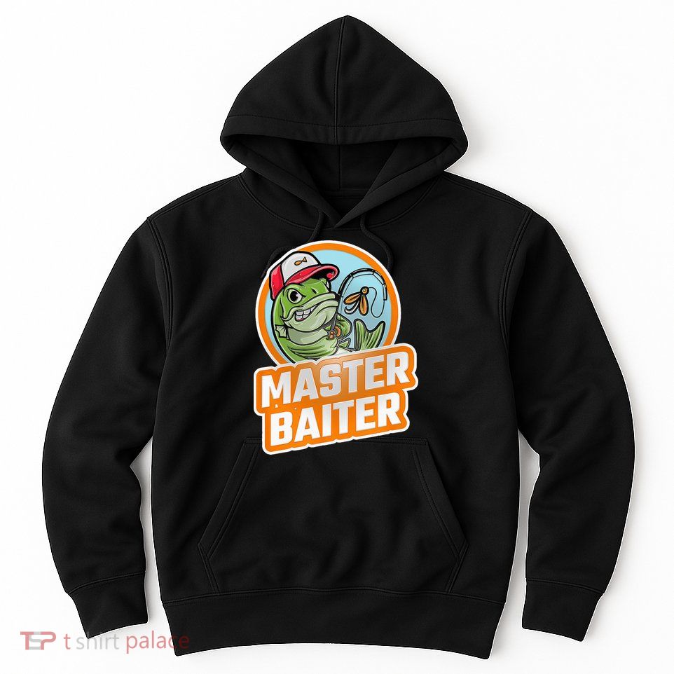 Master Baiter Vintage Bass Fishing Funny Angler Hoodie