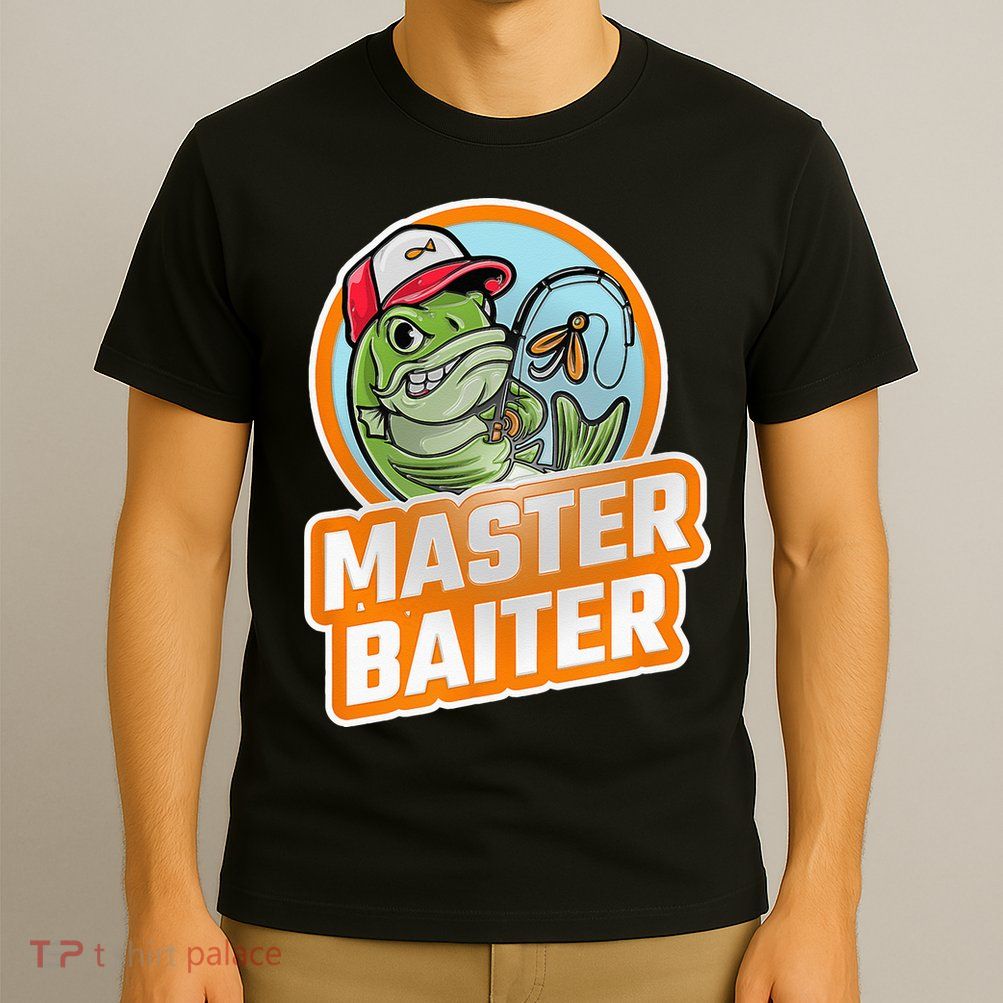 Master Baiter Vintage Bass Fishing Funny Angler T-Shirt