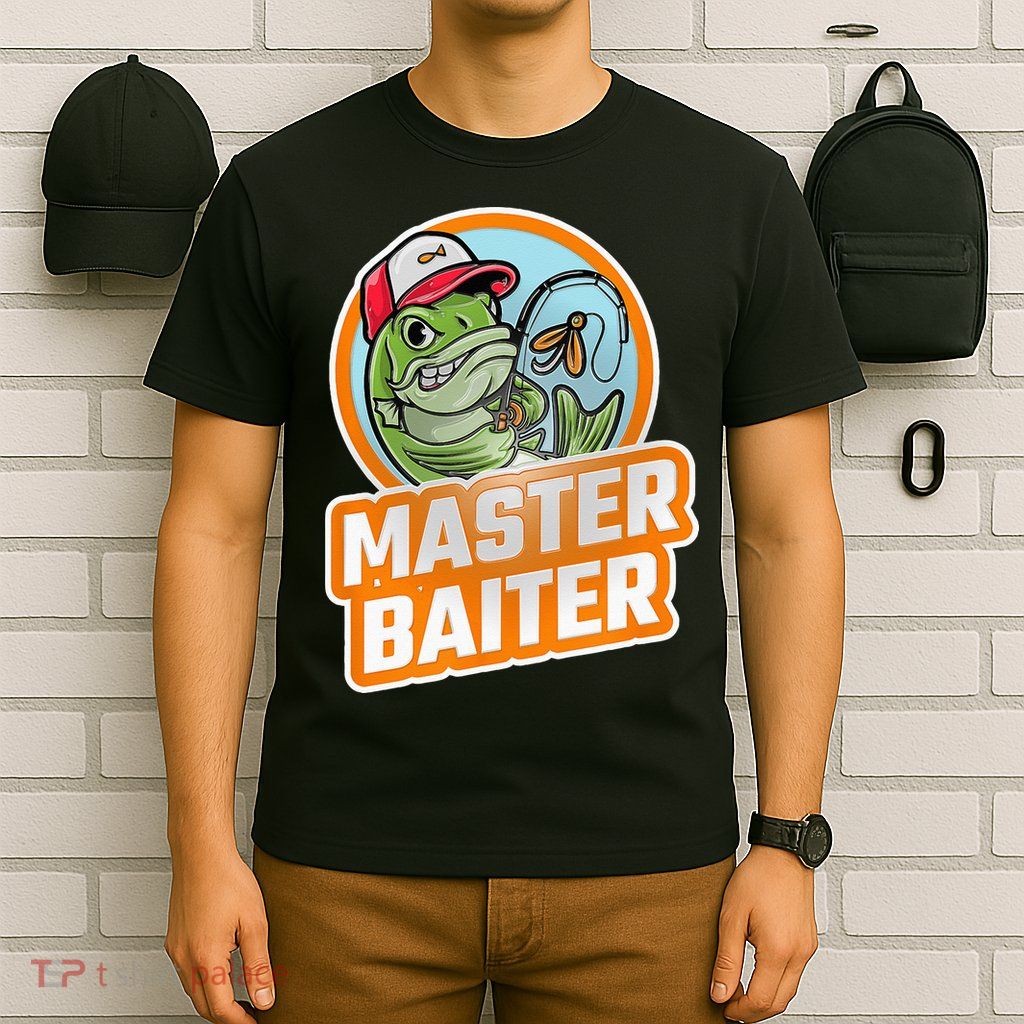 Master Baiter Vintage Bass Fishing Funny Angler T-Shirt