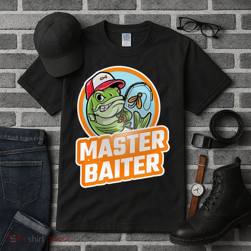Master Baiter Vintage Bass Fishing Funny Angler Tall T-Shirt