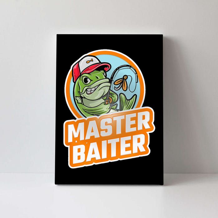 Master Baiter Vintage Bass Fishing Funny Angler Canvas