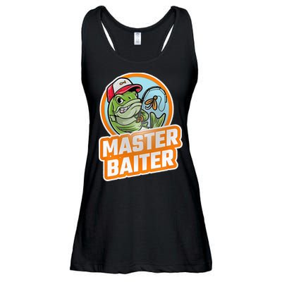Master Baiter Vintage Bass Fishing Funny Angler Ladies Essential Flowy Tank