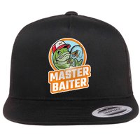 Master Baiter Vintage Bass Fishing Funny Angler Flatbill Hat