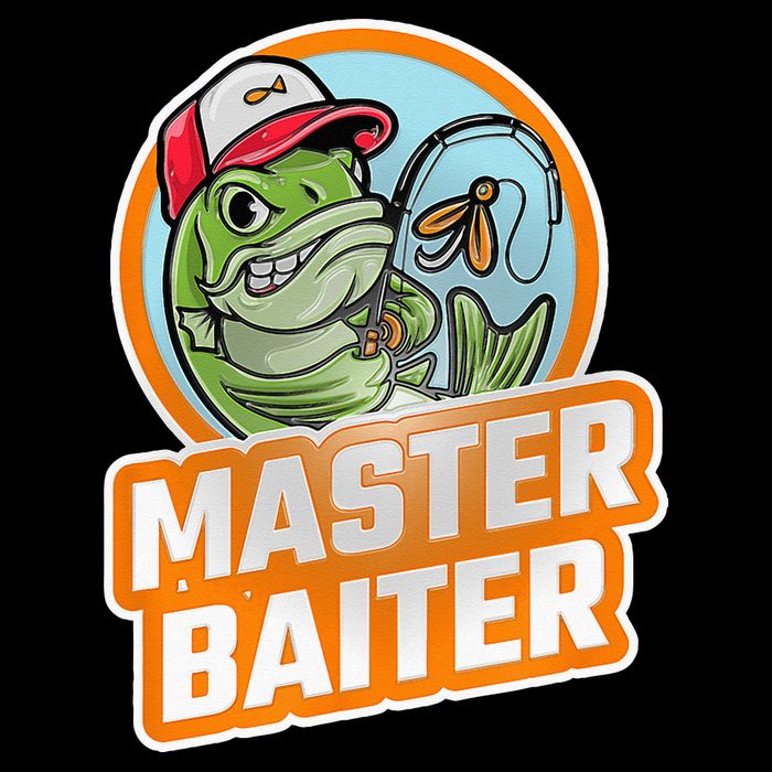 Master Baiter Vintage Bass Fishing Funny Angler Flatbill Hat