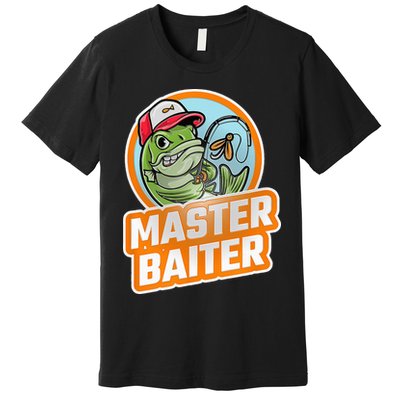 Master Baiter Vintage Bass Fishing Funny Angler Premium T-Shirt
