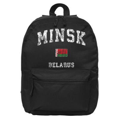 Minsk Belarus Vintage Athletic Sports 16 in Basic Backpack