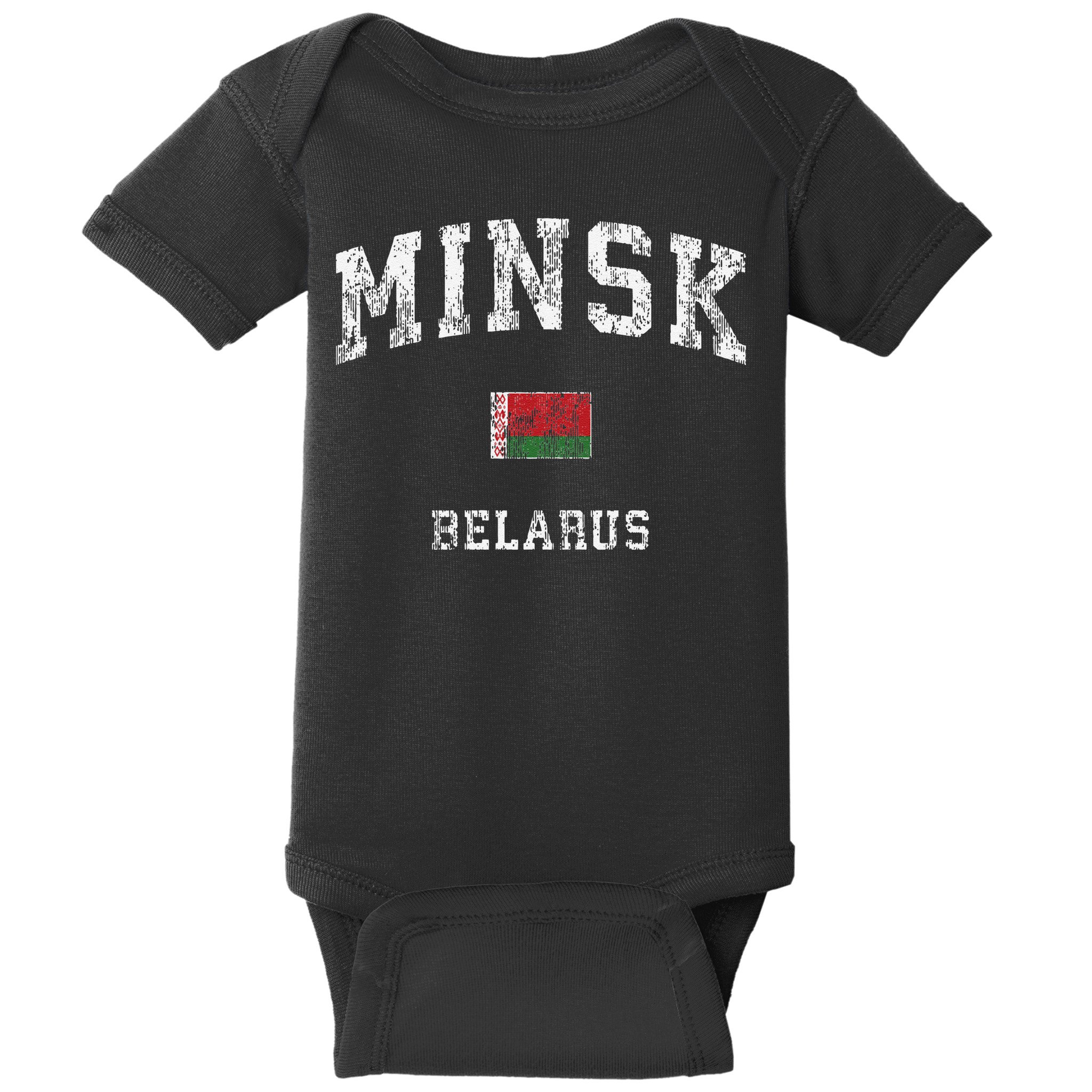 Minsk Belarus Vintage Athletic Sports Baby Bodysuit