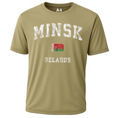 Minsk Belarus Vintage Athletic Sports Cooling Performance Crew T-Shirt