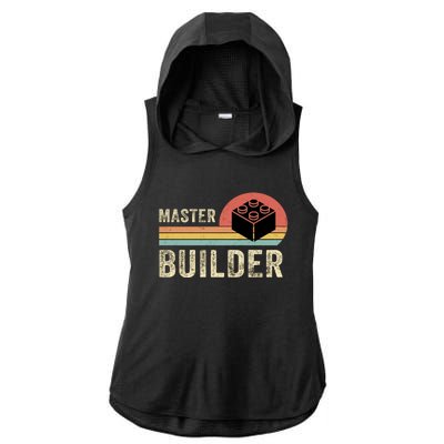 Master Builder Vintage Style Lego Gift Ladies PosiCharge Tri-Blend Wicking Draft Hoodie Tank