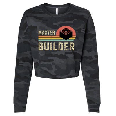 Master Builder Vintage Style Lego Gift Cropped Pullover Crew