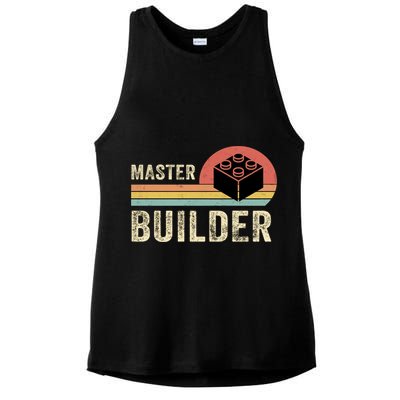 Master Builder Vintage Style Lego Gift Ladies PosiCharge Tri-Blend Wicking Tank
