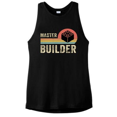 Master Builder Vintage Style Lego Gift Ladies PosiCharge Tri-Blend Wicking Tank