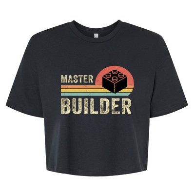 Master Builder Vintage Style Lego Gift Bella+Canvas Jersey Crop Tee