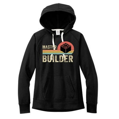 Master Builder Vintage Style Lego Gift Women's Fleece Hoodie