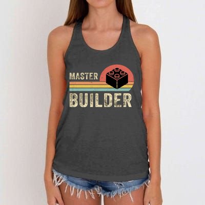 Master Builder Vintage Style Lego Gift Women's Knotted Racerback Tank