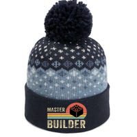 Master Builder Vintage Style Lego Gift The Baniff Cuffed Pom Beanie