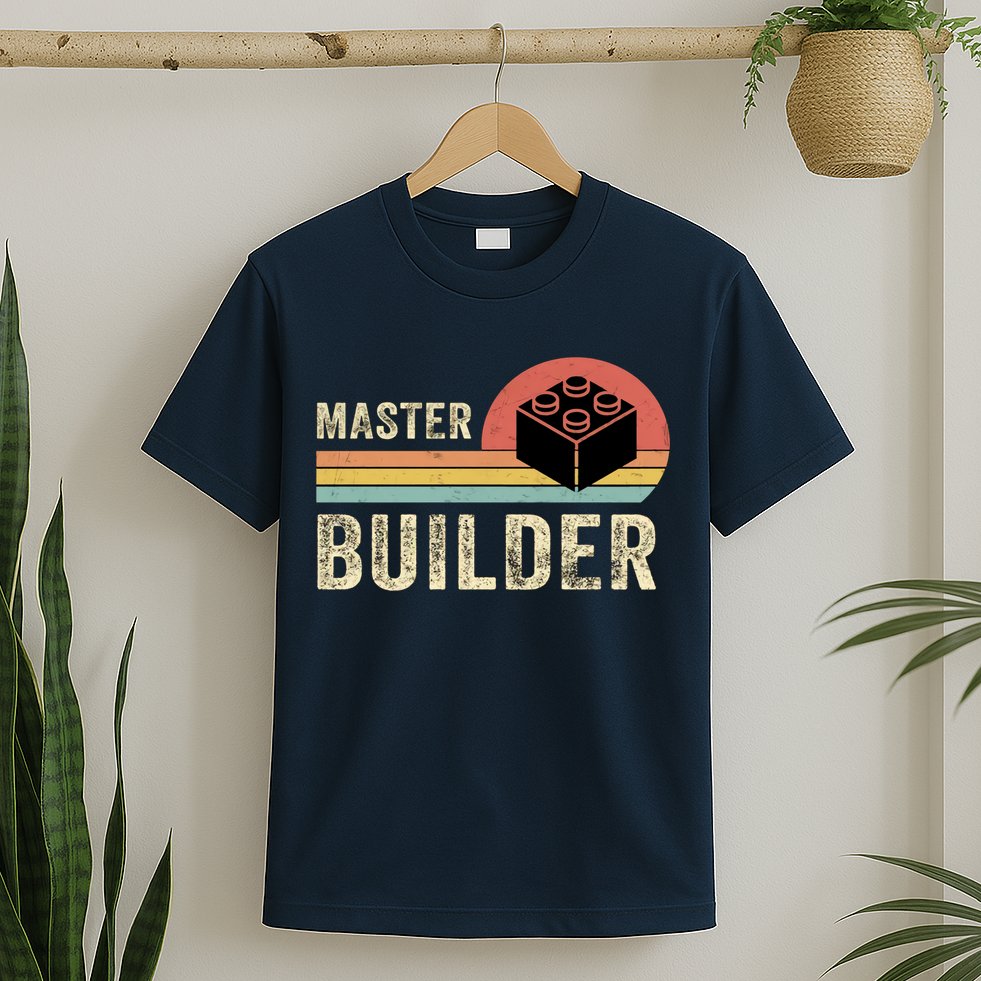 Master Builder Vintage Style Lego Gift T-Shirt