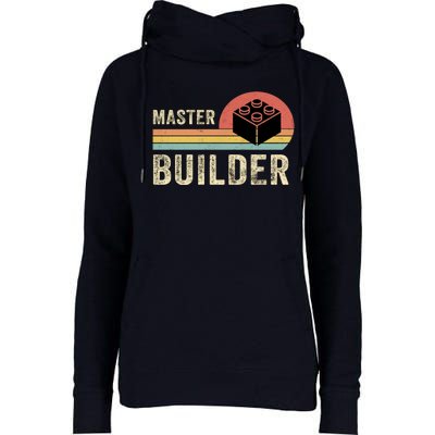 Master Builder Vintage Style Lego Gift Womens Funnel Neck Pullover Hood