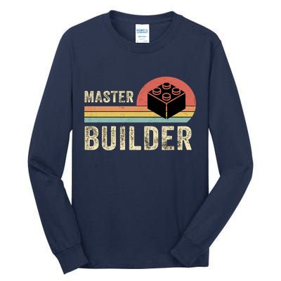 Master Builder Vintage Style Lego Gift Tall Long Sleeve T-Shirt