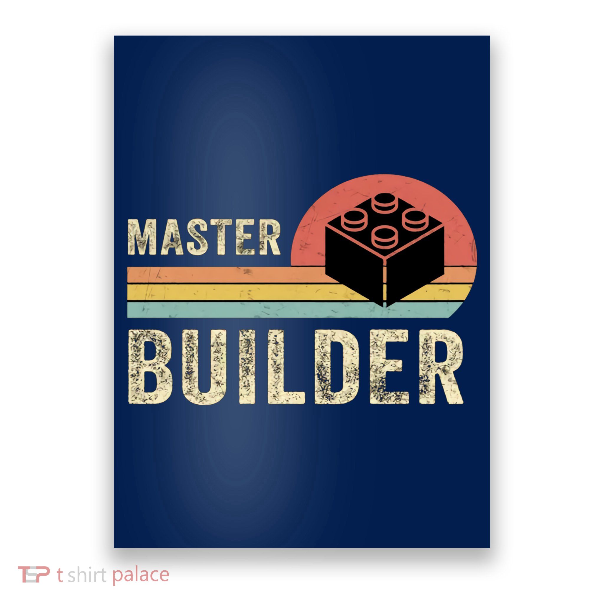 Master Builder Vintage Style Lego Gift Poster