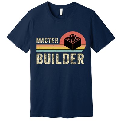 Master Builder Vintage Style Lego Gift Premium T-Shirt