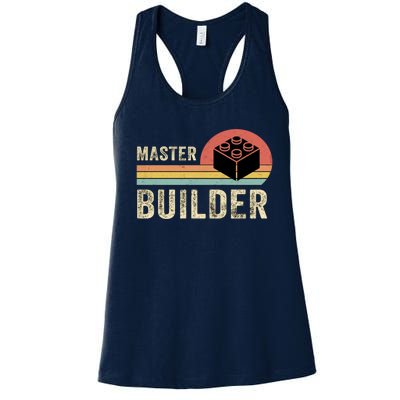 Master Builder Vintage Style Lego Gift Women's Racerback Tank