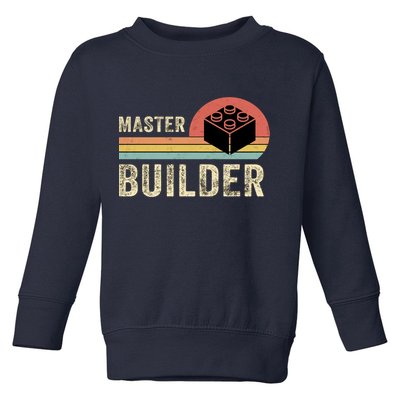 Master Builder Vintage Style Lego Gift Toddler Sweatshirt