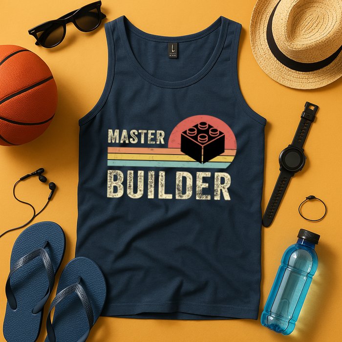 Master Builder Vintage Style Lego Gift Tank Top