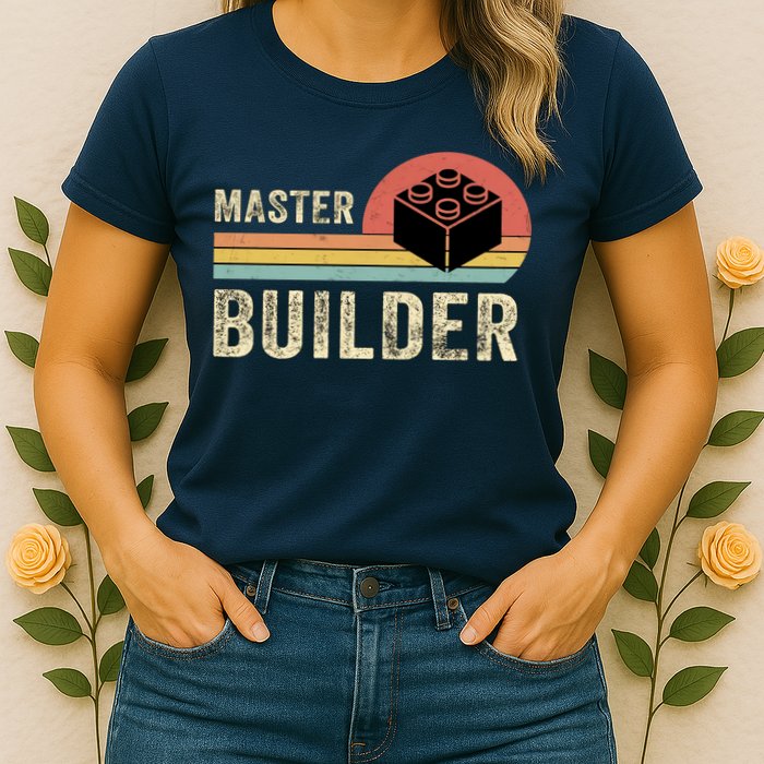 Master Builder Vintage Style Lego Gift Womens T-Shirt