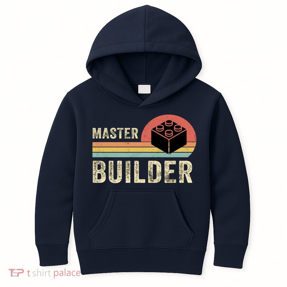Master Builder Vintage Style Lego Gift Kids Hoodie