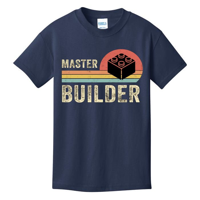 Master Builder Vintage Style Lego Gift Kids T-Shirt