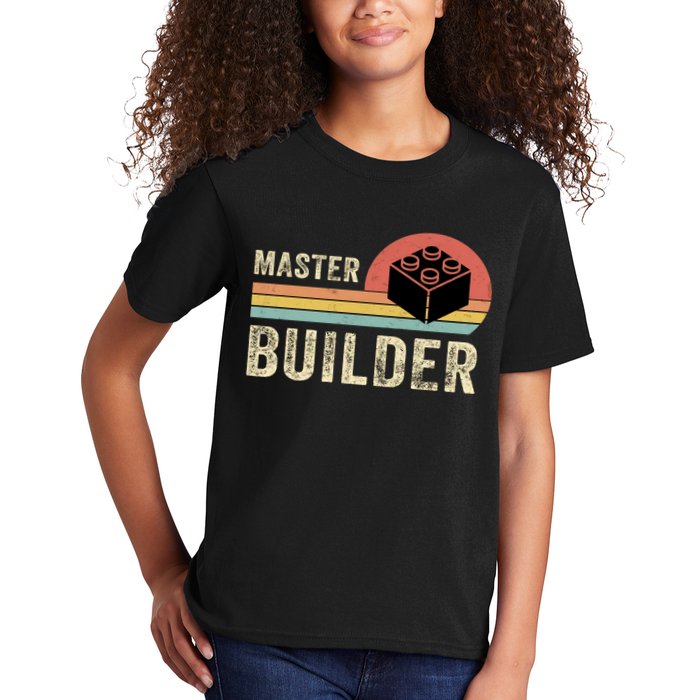 Master Builder Vintage Style Lego Gift Kids T-Shirt