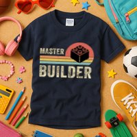 Master Builder Vintage Style Lego Gift Kids T-Shirt