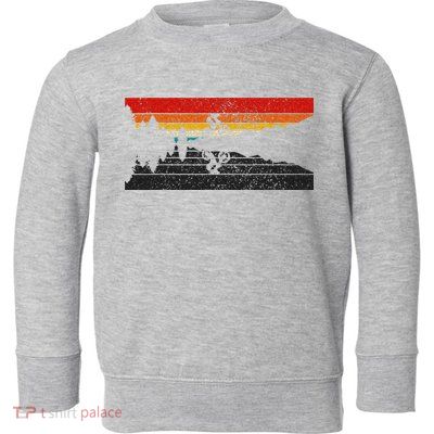 Mountain Bike Vintage MTB Downhill Biking Cycling Biker Toddler Sweatshirt