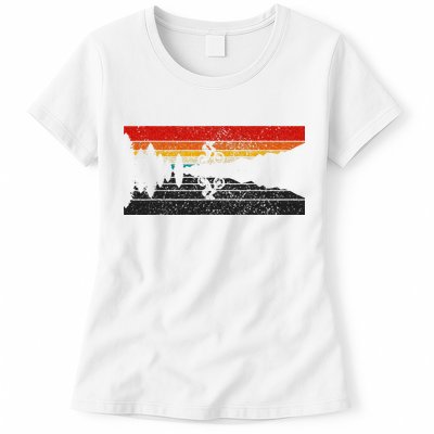 Mountain Bike Vintage MTB Downhill Biking Cycling Biker Womens T-Shirt