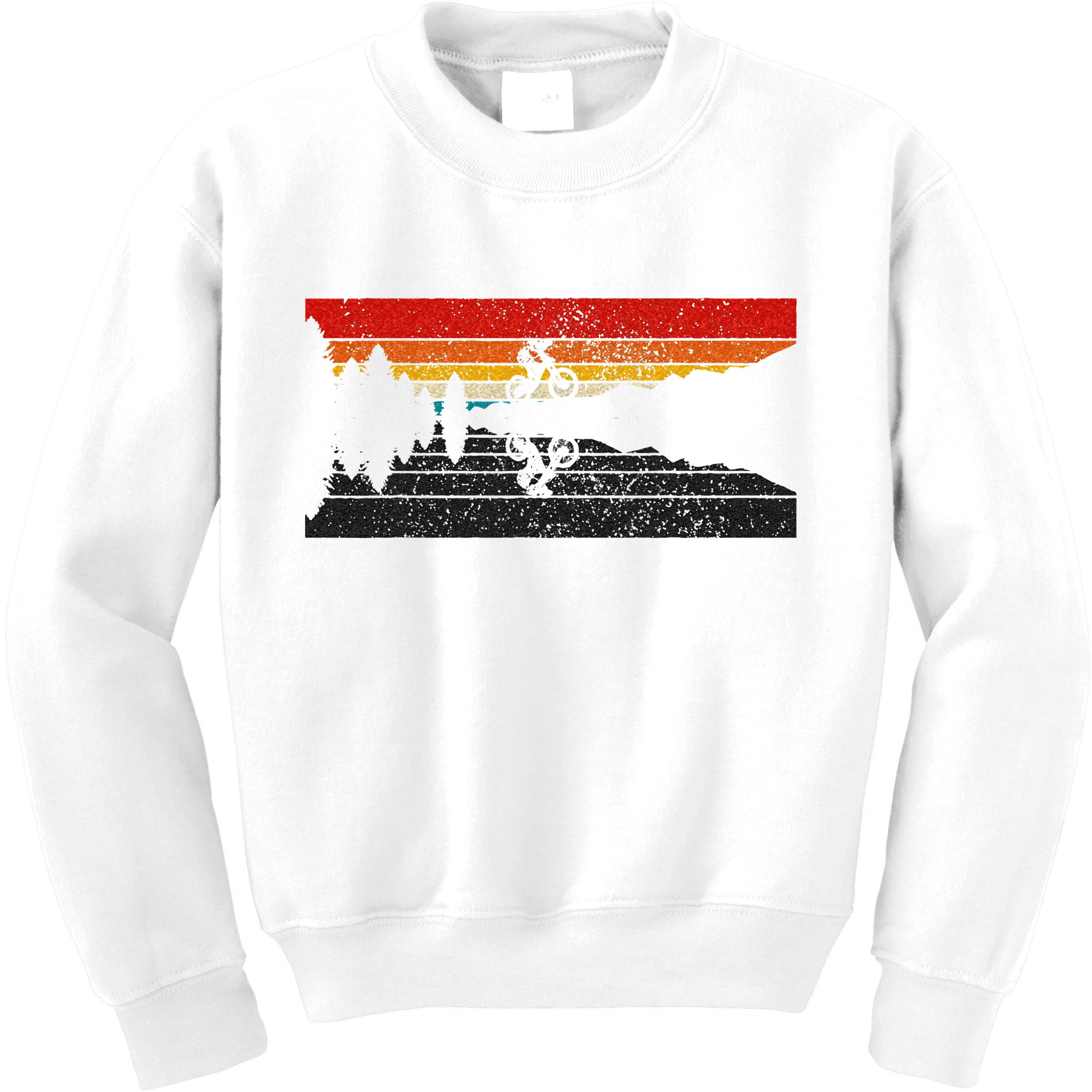 Mountain Bike Vintage MTB Downhill Biking Cycling Biker Kids Sweatshirt