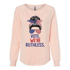 Messy Bun Vote WeRe Ruthless Women Womens California Wash Sweatshirt