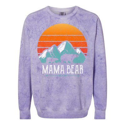 Mama Bear Vintage Mothers Day Retro Mom Colorblast Crewneck Sweatshirt