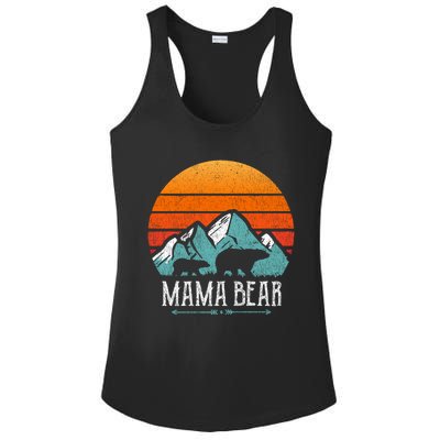 Mama Bear Vintage Mothers Day Retro Mom Ladies PosiCharge Competitor Racerback Tank