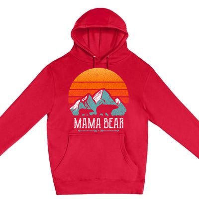 Mama Bear Vintage Mothers Day Retro Mom Premium Pullover Hoodie