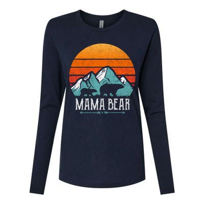 Mama Bear Vintage Mothers Day Retro Mom Womens Cotton Relaxed Long Sleeve T-Shirt