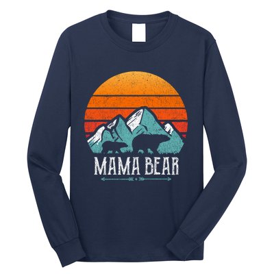 Mama Bear Vintage Mothers Day Retro Mom Long Sleeve Shirt