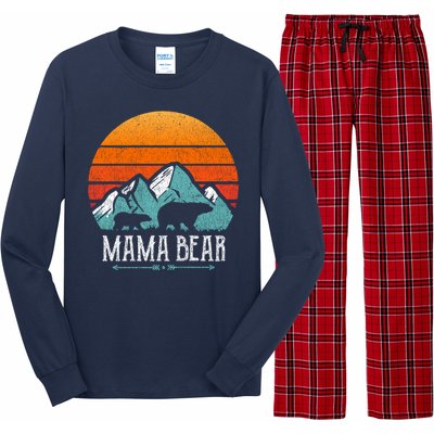 Mama Bear Vintage Mothers Day Retro Mom Long Sleeve Pajama Set