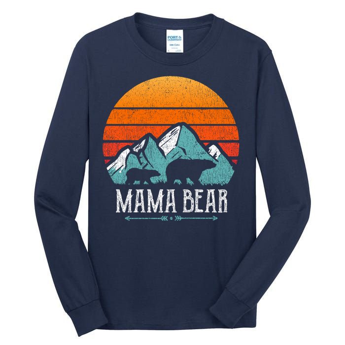 Mama Bear Vintage Mothers Day Retro Mom Tall Long Sleeve T-Shirt