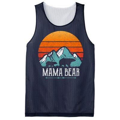 Mama Bear Vintage Mothers Day Retro Mom Mesh Reversible Basketball Jersey Tank