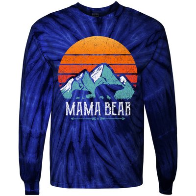 Mama Bear Vintage Mothers Day Retro Mom Tie-Dye Long Sleeve Shirt