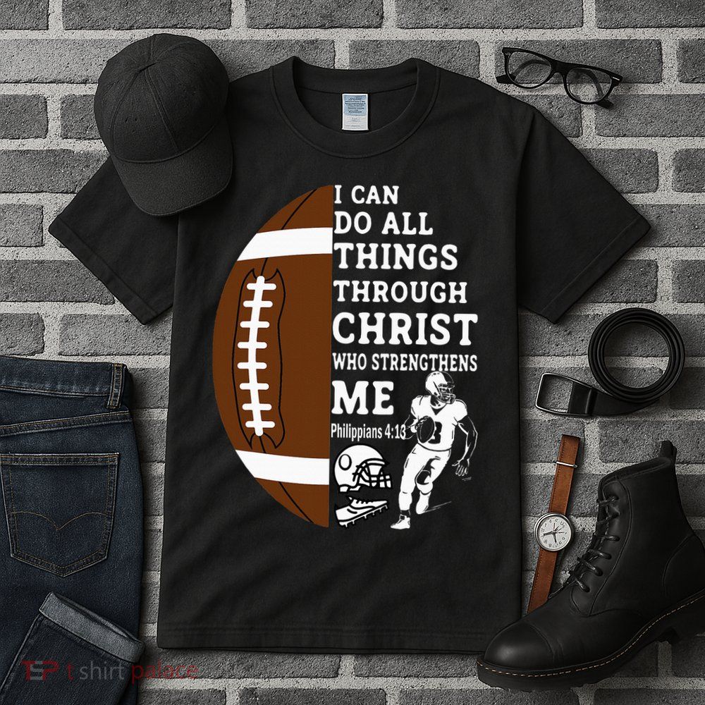 Motivational Bible Verse Christian Gifts Football Tall T-Shirt