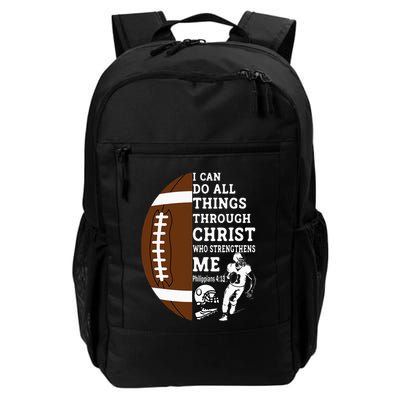 Motivational Bible Verse Christian Gifts Football Backpack