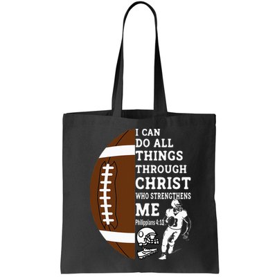 Motivational Bible Verse Christian Gifts Football Bag
